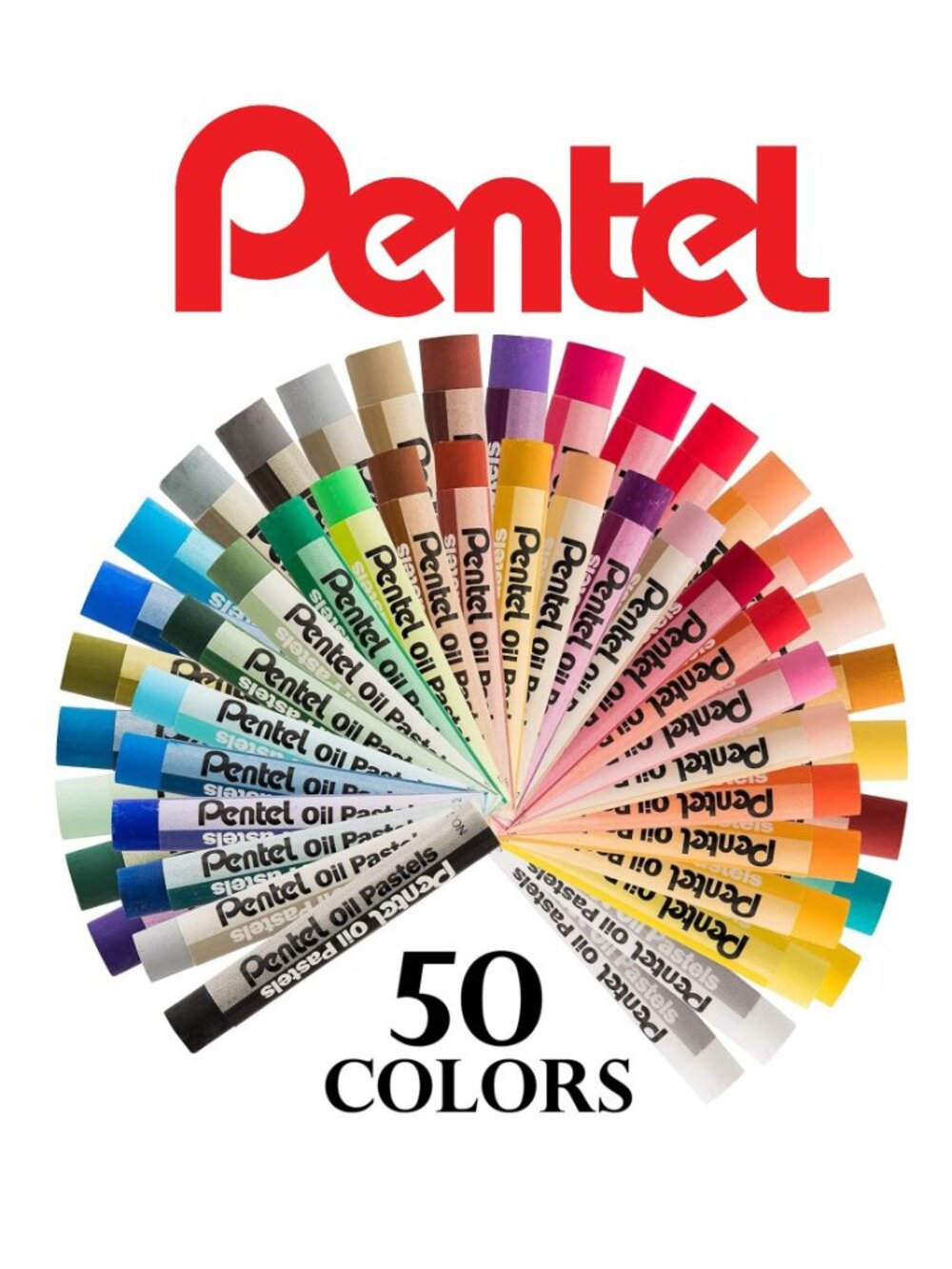 NEW Oil Pastels 50 Count Sticks Chalk Art Supplies School Set Acid-Free Easter B